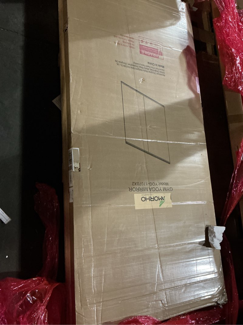 Condition photo showing New/Like New for Amorho Gym Wall Mirror, 67''x28''(Each)-2PCS Frameless Full Body Mirror for Gym, Tempered Glass, Use