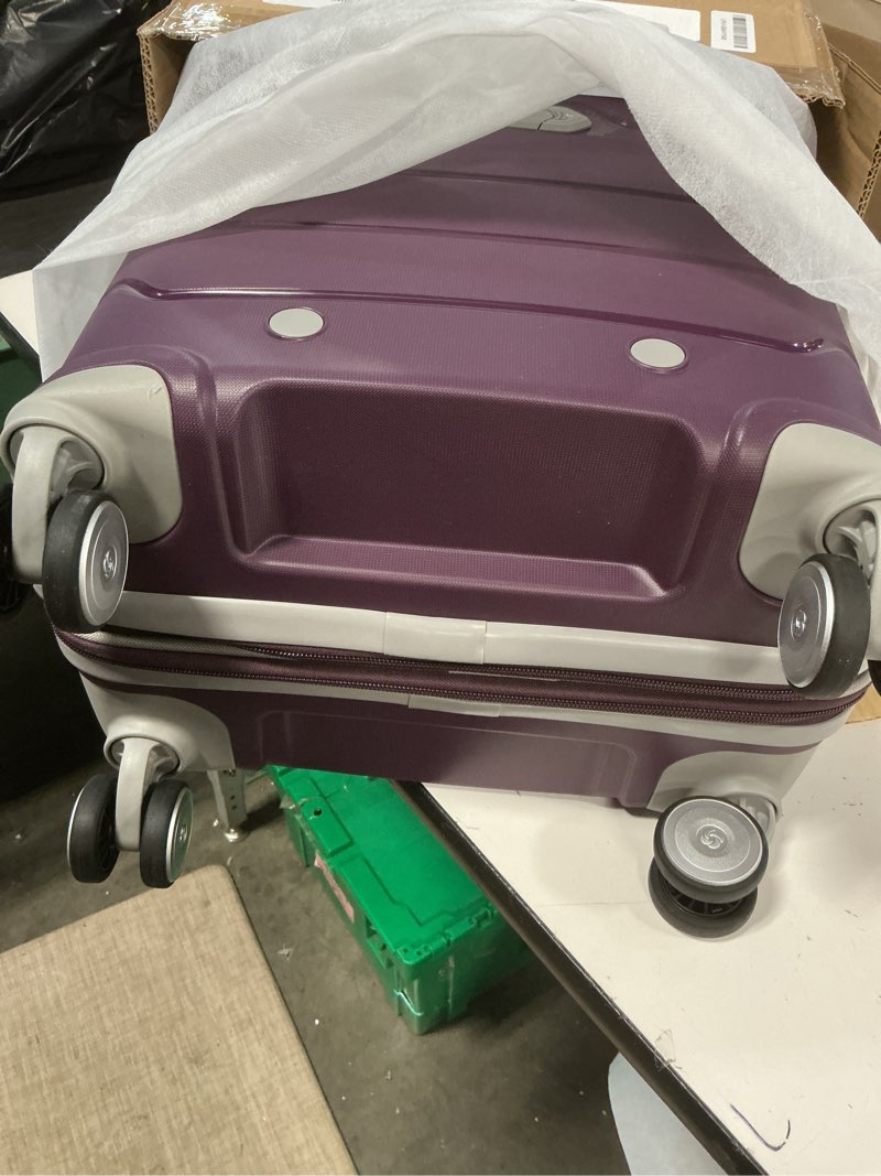 Condition photo showing Good Condition for samsonite freeform hardside carry-on luggage with spinner wheels - hardshell suitcase - tsa, airline-approved - expandable hard shell, smooth rolling wheels for lightweight travel - amethyst purple carry-on spinner amethyst purple