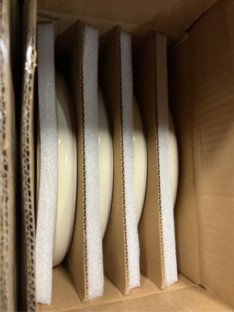Condition photo showing Good Condition for amorarc stoneware dinnerware sets,round reactive glaze ceramic plates and bowls sets,highly scratch resistant | dishwasher & microwave safe,service for 8 dishes set (24pc) pearled ivory service for 8
