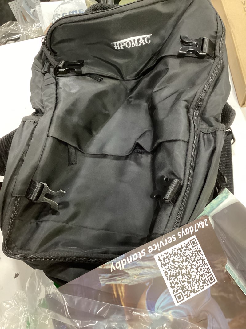 Condition photo showing Good Condition for vacuum compression backpack, carry-on size travel backpack with vacuum system and pump, expands to 45l packing capacity, fits 17” laptop & 5–7 days of clothes, water-resistant compression backpack black 45l