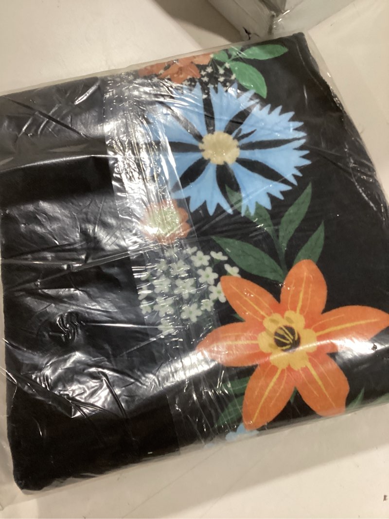 Condition photo showing As Is for BATATADOCE Washable Runner Rug 2x6, Floral Runner Rug for Kitchen Floor Hallway Floral Living Room Rugs for Kids Girls Bedroom Nursery Indoor Door Mat, Black Multi 1032 2' x 6' (Runner)