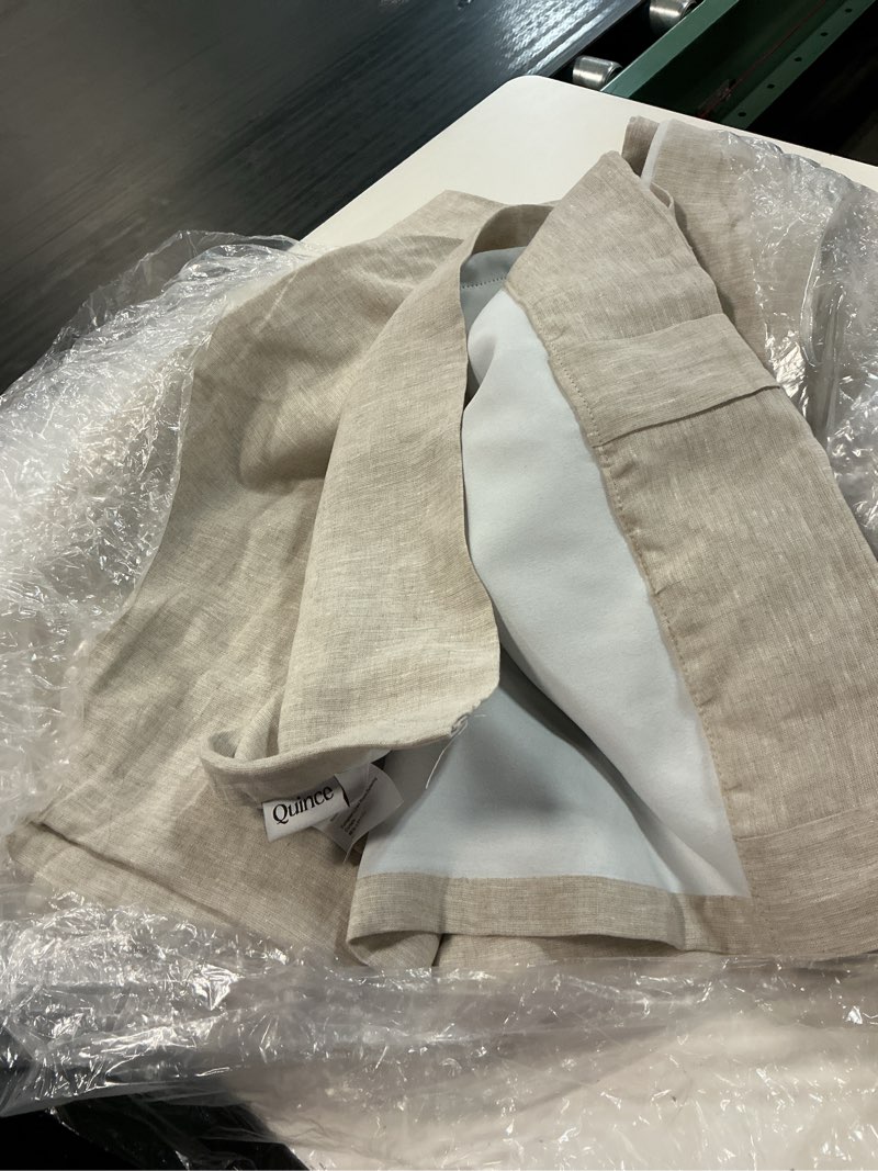 Condition photo showing Good Condition for european linen room darkening curtain, 48x96, flax 1 pcs