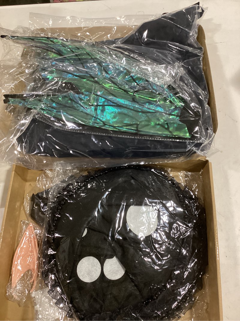 Mepase Halloween Renaissance Medieval Costume with Mushroom Hat Cinch Belt Fairy Elf Ear Butterfly W