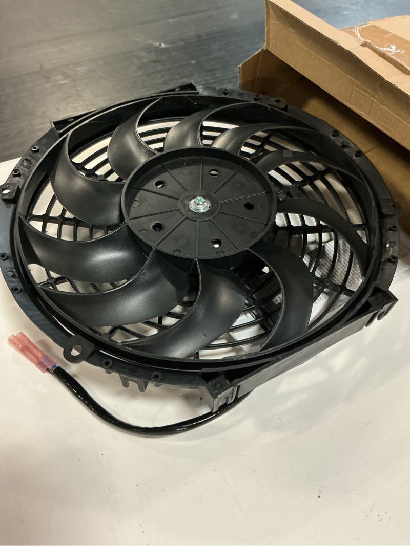 Condition photo showing Good Condition for 12 inch slim fan pull electric radiator cooling fans 12v 80w with fan mounting kit black