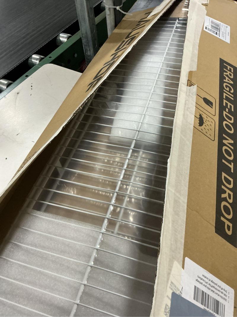 Condition photo showing Good Condition for haushof 2 pack closet shelves wall mounted, 4 ft x 12 in wire shelf kit | white wire closet shelving for closet, laundry room, bedroom, living room, pantry organization and storage 2 4ft x 12in