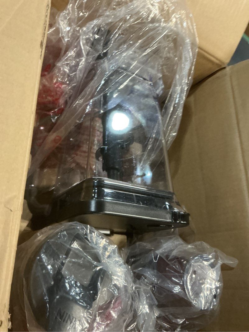 Condition photo showing Good Condition for ninja kitchen system | all-in-one for smoothies, frozen drinks, veggie chopper & more | with full-size pitcher, 8 cup food processor bowl, (2) 18 oz. cups, | 1200 watt | dark grey | br601amz pitcher + bowl + (2) 18-oz. cups
