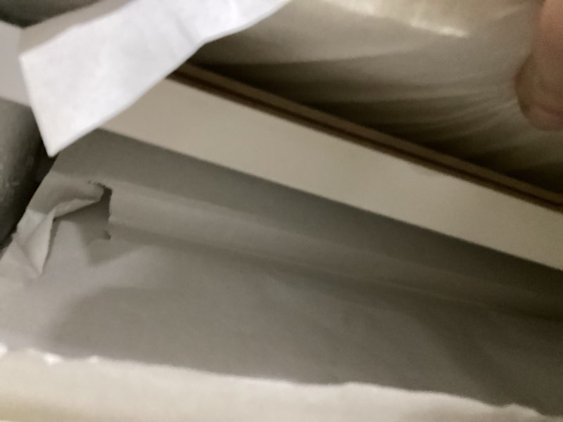 Condition photo showing As Is for Sauder HomePlus Kitchen Storage Pantry Cabinet with Swing Door Storage and Adjustable Shelves, in Soft White finish