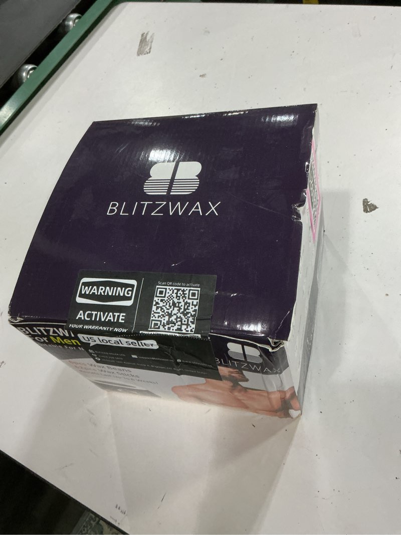 Condition photo showing New/Like New for BLITZWAX Back and Nose Waxing Kit for Men, Hard Wax Warmer for Brazilian, Body and Face, At Home Hair Removal Kit, Beginner Friendly, Quick Heating, 93 Accessories, Blue Waves