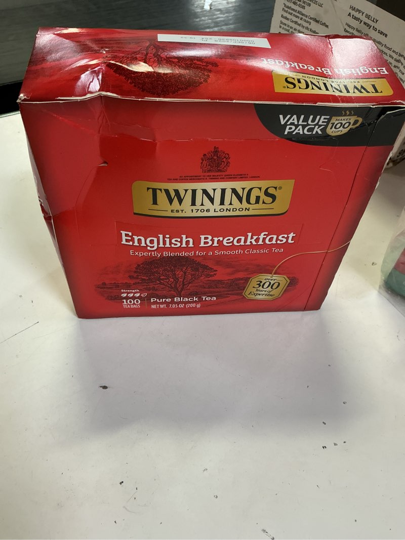 Condition photo showing New/Like New for Twinings English Breakfast Black Tea  100 Ct (Best By 06/Sep/2028) 