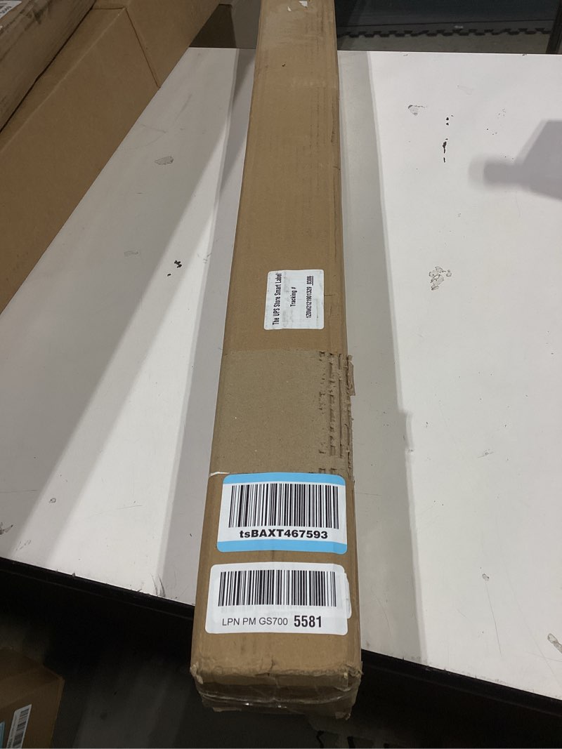 Condition photo showing Good Condition for madison park galen cordless roman shade, 34"w x 64"h, sheen ivory – room darkening, thermal insulated, energy efficient window blind with subtle sheen basketweave fabric for privacy room darkening basketweave sheen ivory 34"w x 64"h
