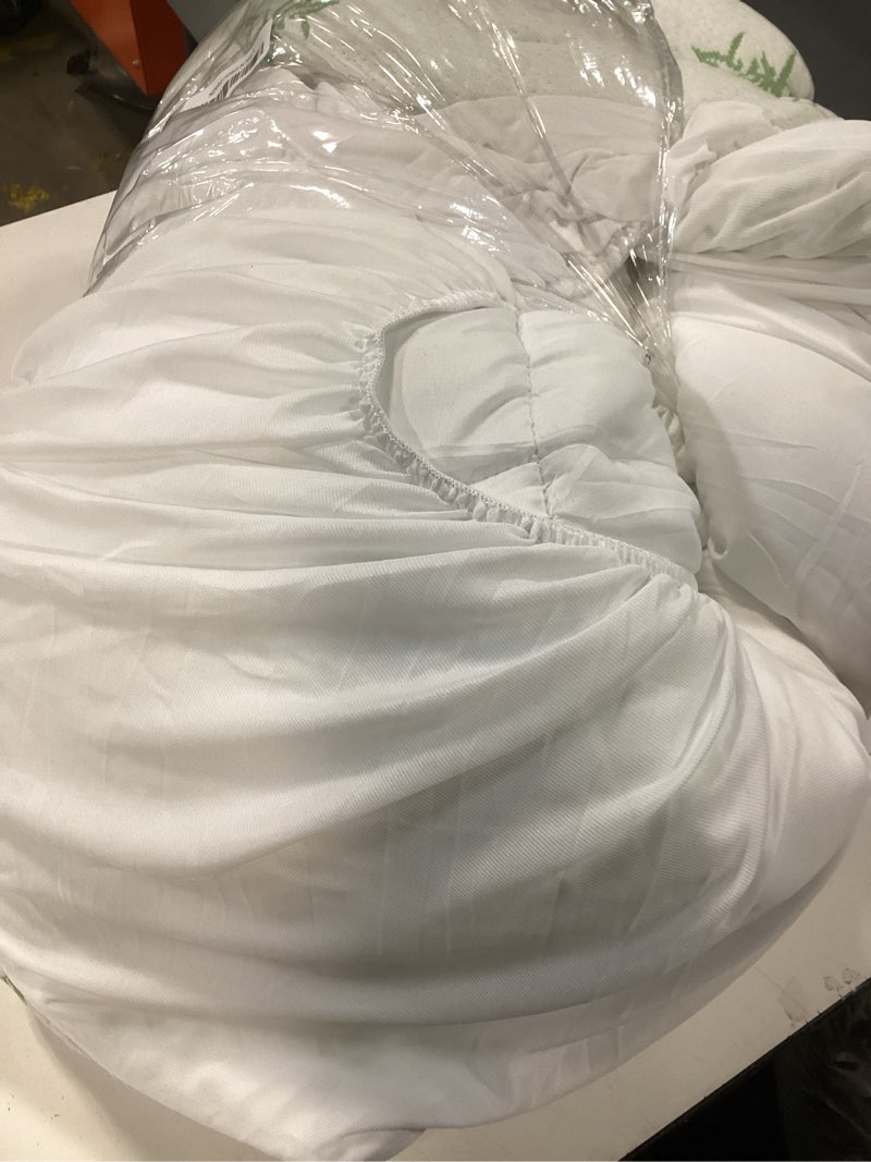 Condition photo showing Good Condition for ultra soft queen size mattress topper - viscose made from bamboo pillow top mattress pad for back pain relief - naturally cooling for hot sleepers, green green queen