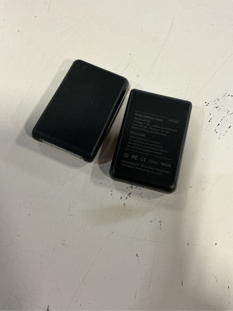 Condition photo showing As Is for (no socks) 7.4v rechargeable battery up to 10-hour for heated socks