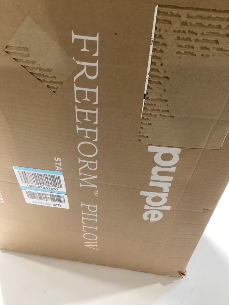 Condition photo showing New/Like New for Purple Freeform Pillow - Standard Size, Customizable Support with GelFlex Grid & MicroFlex Moon Foam - Pressure Relief, Cooling, Extra Filling & Adjustable Height