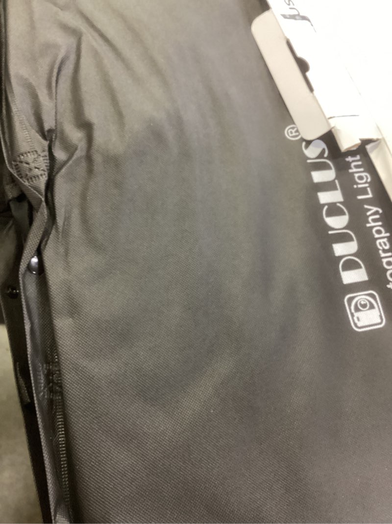 Condition photo showing New/Like New for duclus light box photography 20" x 20", large portable photo studio light tent kit, professional dimmable photo booth with 216 led lights & 6 backdrops for jewelry and food items product photography 20*20 inch