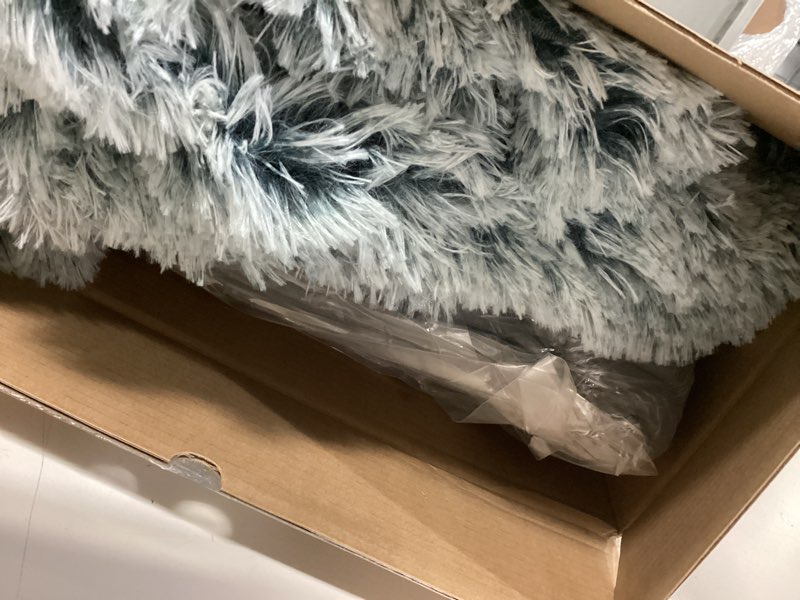 Condition photo showing Good Condition for Washable Dog Bed Medium Size Dog with Removable Cover, Super Soft Waterproof Dog Crate Bed with Non-Slip Bottom, Fluffy Pet Bed 29×21 Inch, Grey 29.0'' L × 21.0'' W × 2.5'' Th Grey