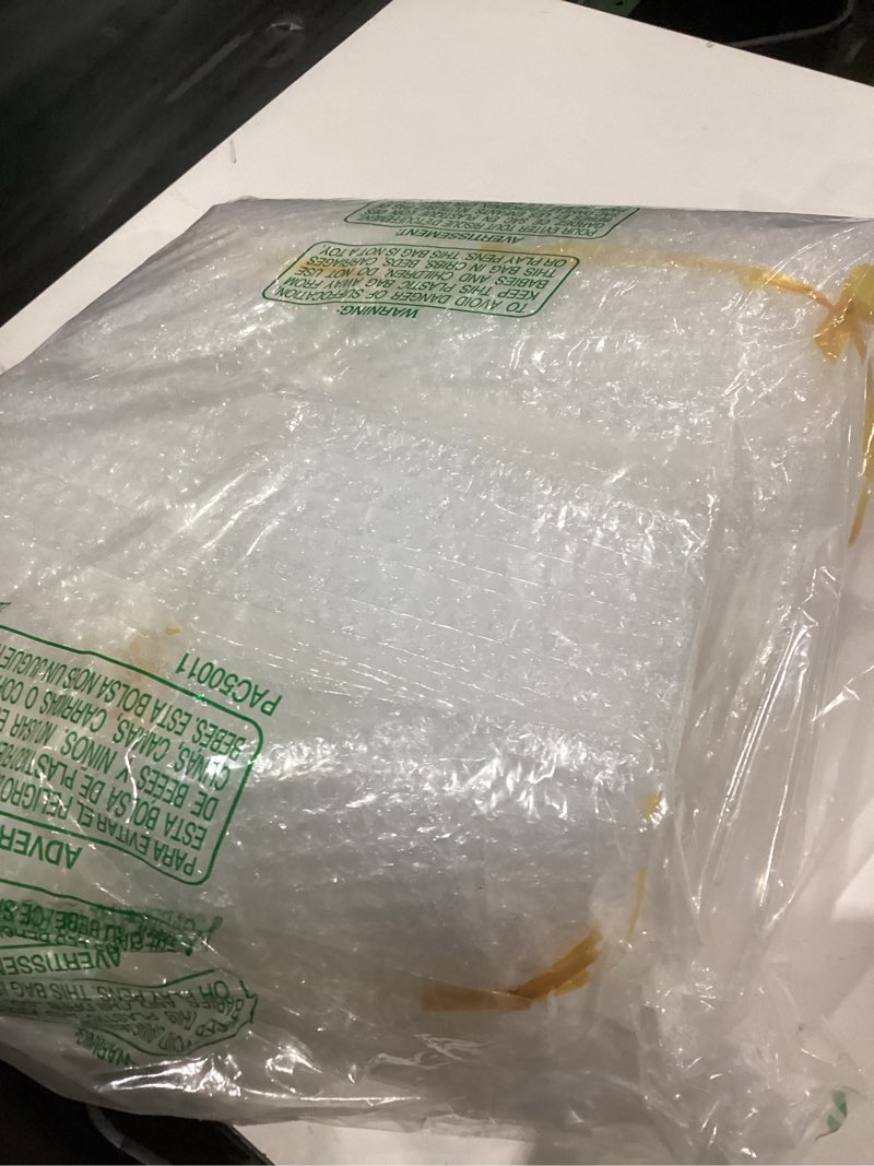 Condition photo showing As Is for 200 PCS Clear Bubble Pouches Bags 4x6 inch, Protective Bubble Pouch, Double Walled Flush Cut Thickening Shockproof Foam Wrap Bags for Cushioning, Packing, Shipping, Moving and Storage Clear-4x6 inch