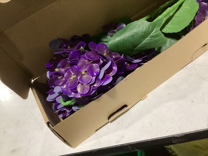 Condition photo showing Good Condition for 5pcs hydrangea artificial flowers real touch 20 inch lifelike hydrangea flower for home wedding office party living room decoration (purple)
