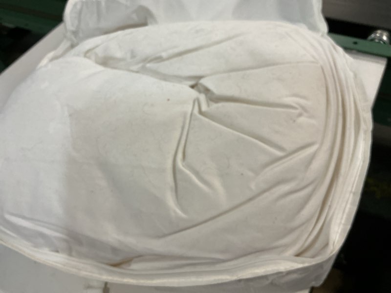 Condition photo showing As Is for fossflakes side sleeper pillow l-shaped with cover – ergonomic contour cushion for body alignment – orthopedic support, luxury breathable bedding by nordic sleep