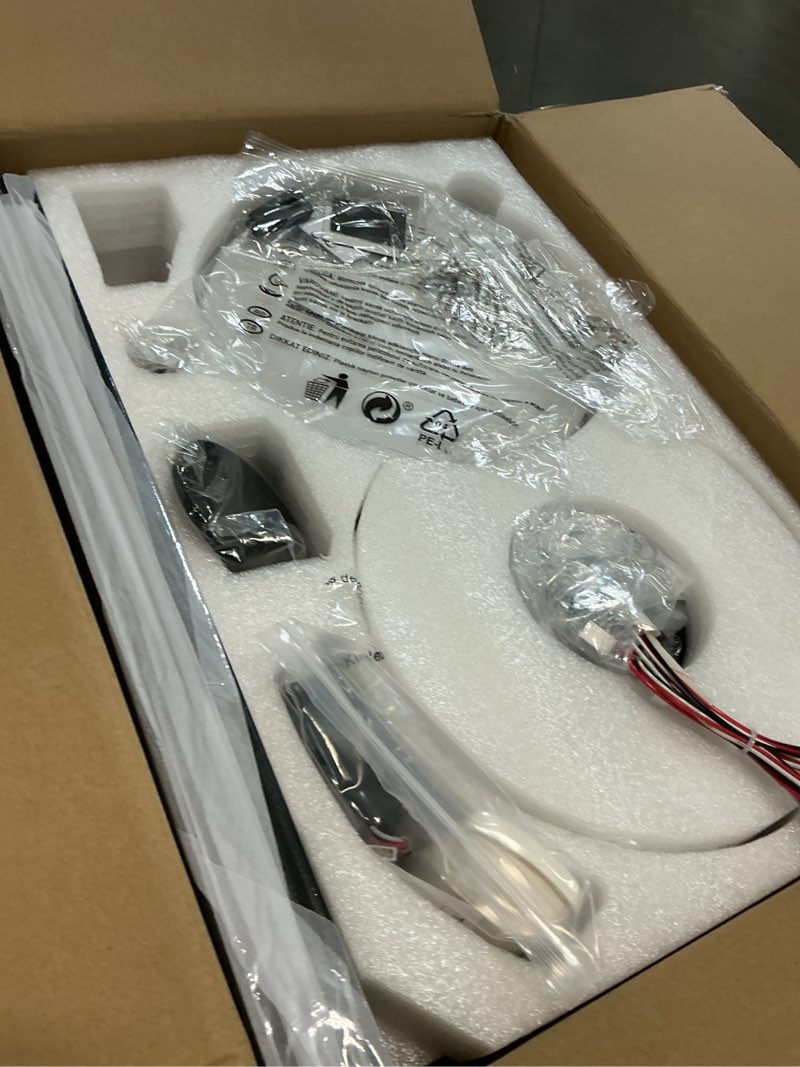 Condition photo showing Good Condition for fanbulous 42'' ceiling fan with lights and remote, reversible 6 blades & dimmable 3-color modern fan for patios, dc motor large ceiling fan for indoor or outdoor, black black 42 inch