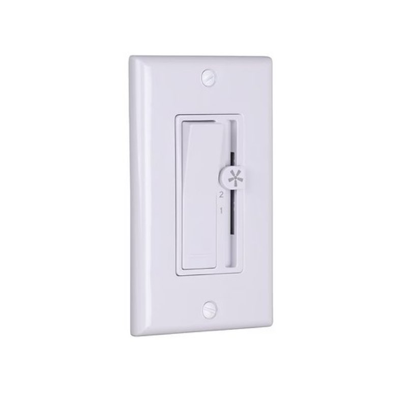 harbor breeze 1 amp 3-speed toggle fan control wall plate included - white