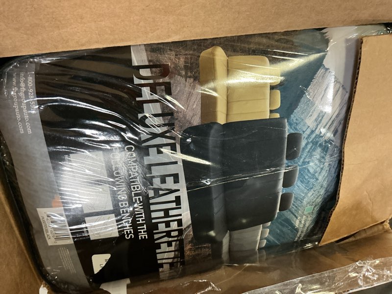 Condition photo showing Good Condition for FH Group Three Row Car Seat Covers Deluxe Leatherette with 7 Headrests, Airbag Compatible and Rear Split Bench– Universal Fit for Cars Trucks & SUVs (Black) PU007217 Solid Black 3 Row 7 Seater