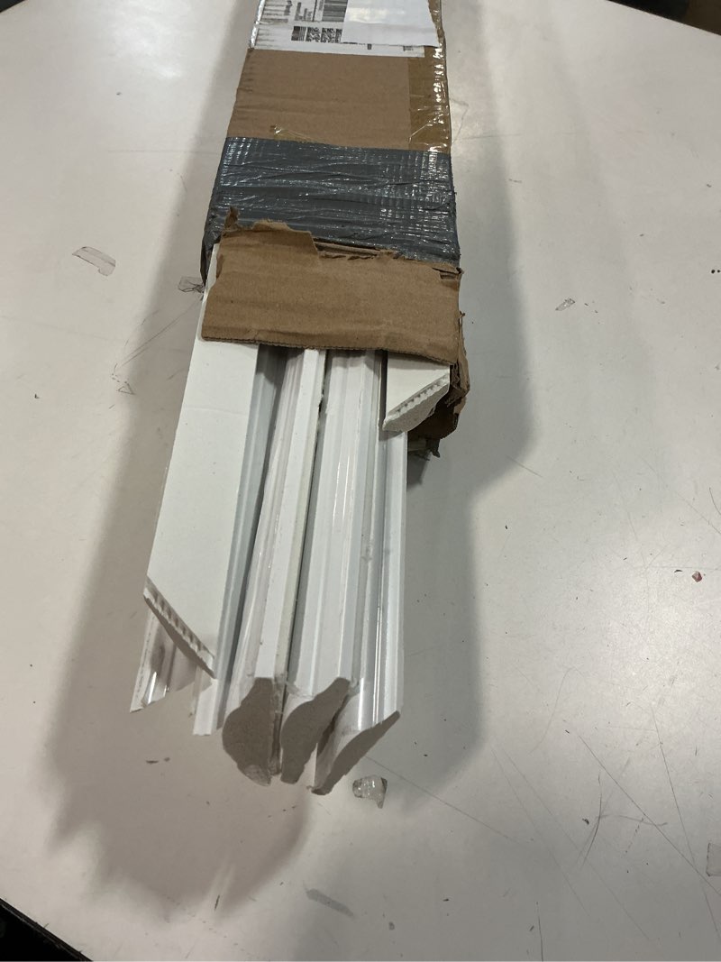 Condition photo showing Good Condition for Accent Peel and Stick Wall Molding Kit - White Frame Premade Moulding Panel - Self Adhesive Board and Batten wall Panel kit - Ready to Assemble Art Decorative Arch wall Molding (50"x40"x20")