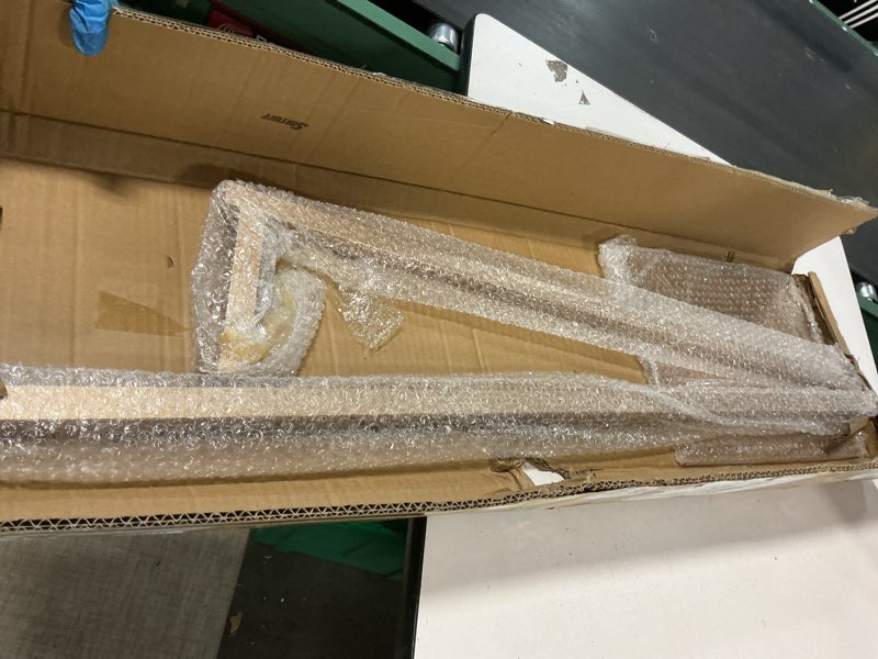 Condition photo showing New/Like New for Sintuff Adjustable Cloth Display Stand 48-72 Inches Single Garment Rack Metal Costumer T Shirt Display for Thrift Shop Vendors Retail Store(Gold)