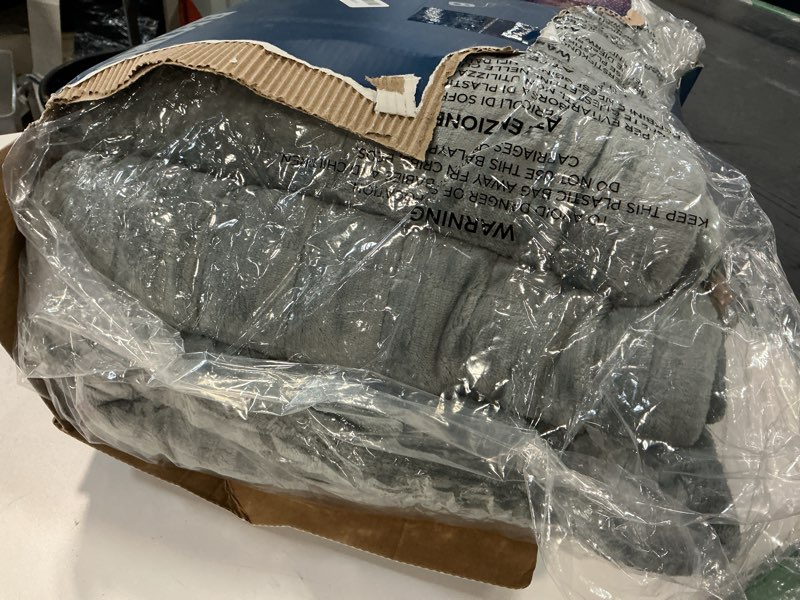 Condition photo showing As Is for Bedsure Electric Blanket Queen Size - Dual Control Heated Weighted Blanket Queen with 10 Heat Settings, Fast Heating with 10 Time Settings (84x90 inches, Formal Gray) 17 - Formal Gray Queen