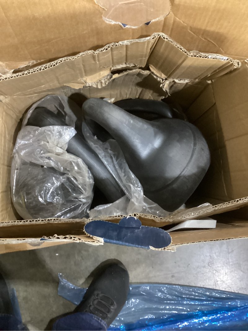 Condition photo showing As Is for CAP Barbell 45 LB Cement Kettlebell Set – 10 lb, 15 lb & 20 lb Vinyl-Coated Kettlebells for Strength Training, Cardio, Cross Training & Home Gym Workouts