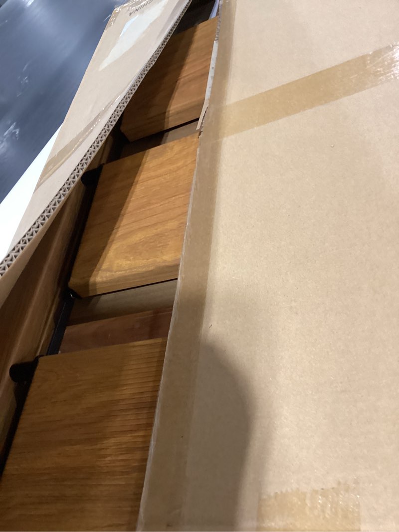 Condition photo showing Good Condition for soladder 3 step ladder, folding aluminum 3 step stool with anti-slip wide sturdy pedal, multi-use for home and kitchen use, space saving-woodgrain(300 lbs capacity) 3 step woodgrain