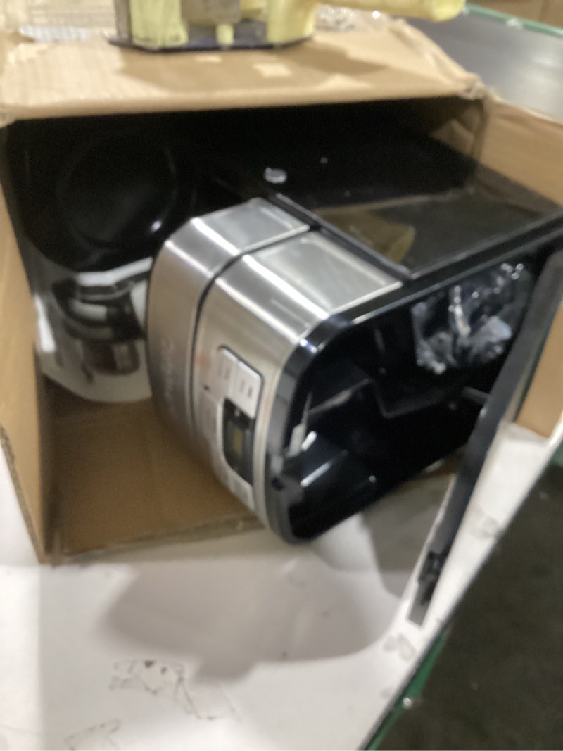 Condition photo showing As Is for Cuisinart Automatic Grind & Brew 10-Cup Coffee Maker with Blade Grinder, Programmable Coffee Machine Glass Carafe with 1-4 Cup Setting, Brew Pause, Grind-Off Option, DGB-450NAS, Black/Stainless Steel 10-Cup Thermal Automatic Grind & Brew Black/Stainless