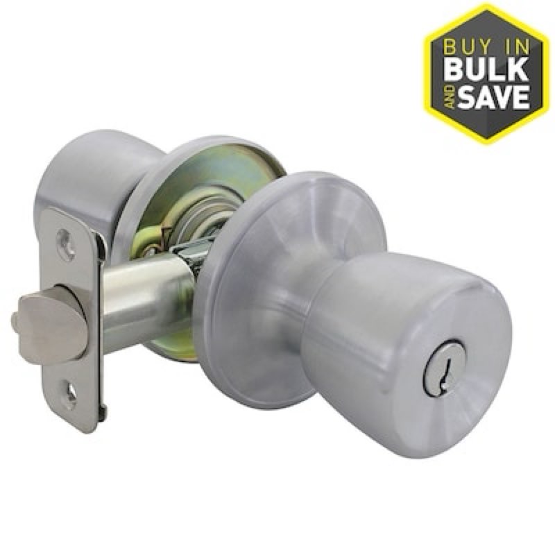 reliabilt gallo stainless steel exterior keyed entry door knob