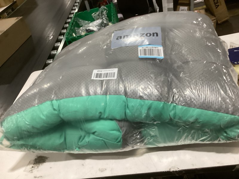 Condition photo showing As Is for eheyciga orthopedic dog beds for large dogs with removable washable cover, turquoise blue, 36x27 36*27*3.5 inches turquoise blue