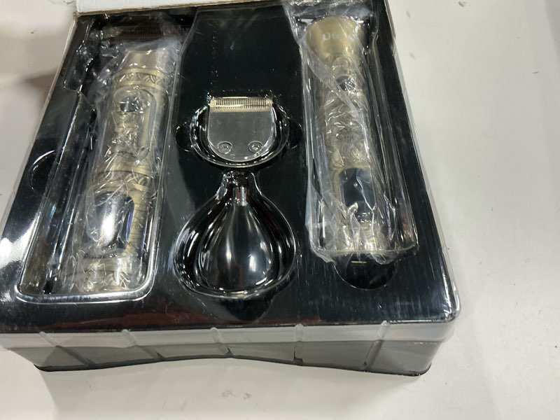 Condition photo showing New/Like New for ufree beard trimmer for men with hair trimmer, professional hair clippers and trimmers, cordless electric razor mens grooming kit for nose, face, hair, gifts for men husband father bronze