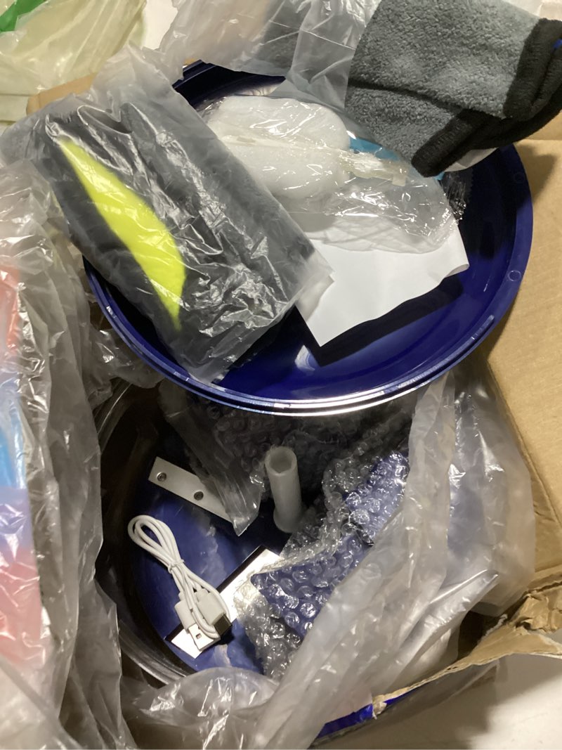 Condition photo showing New/Like New for grape peeling machine, electric garlic peeler machine, automatic small fruit peeler, rechargeable home kitchen aid peeler for grapes, garlic, tomato, cherry (blue)