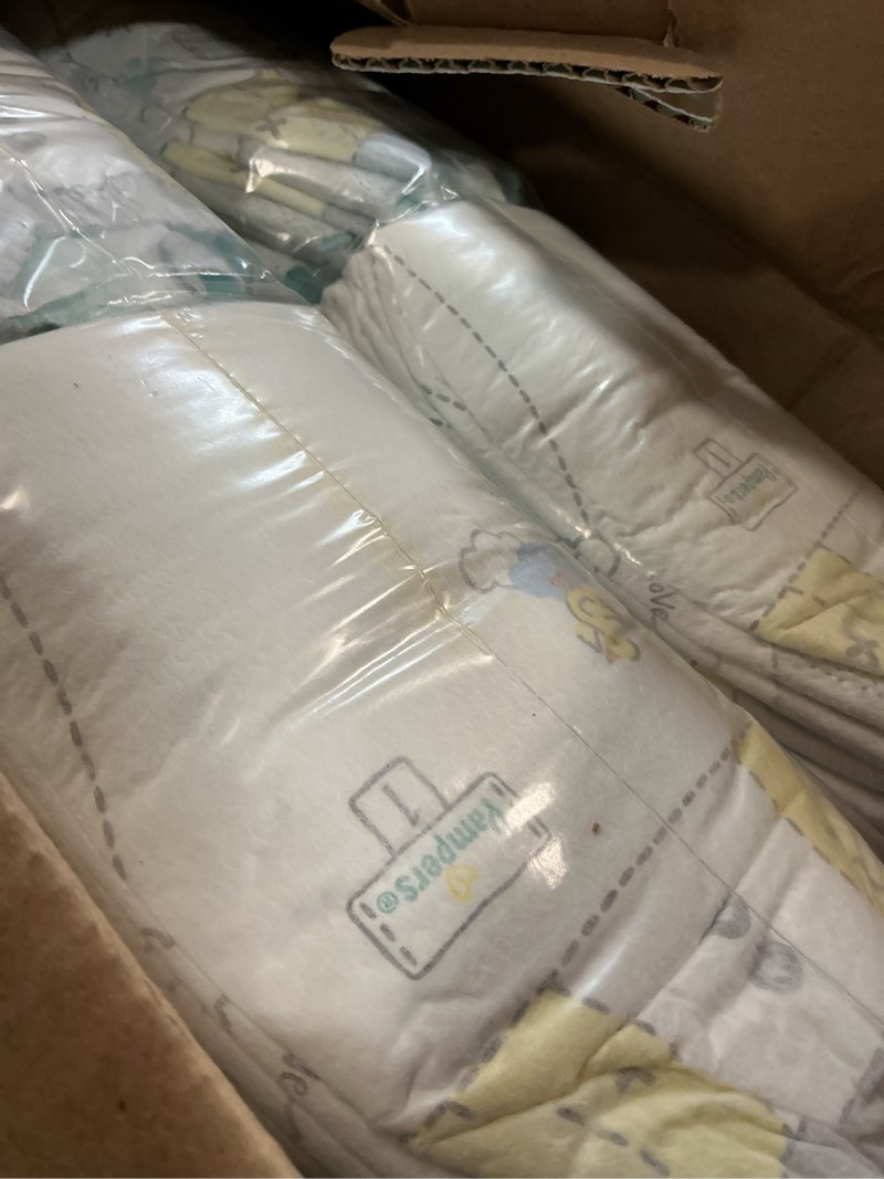 Condition photo showing Good Condition for pampers swaddlers diapers, size 1 (8-14 lbs), 164 count, absorbent, keeps baby dry and comfortable, skin safe disposable baby diaper size 1 164