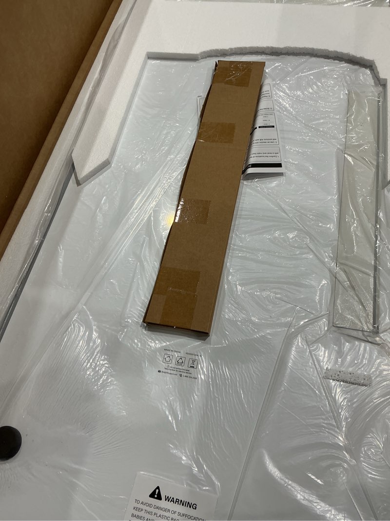 Condition photo showing Good Condition for tokeshimi 48x24 beveled frameless bathroom mirror decorative, bathroom vanity mirrored with 1" beveled edge, shatterproof modern frameless mirror rectangle for living room, entryway, restroom 24"l x 48"w rectangle-shaped