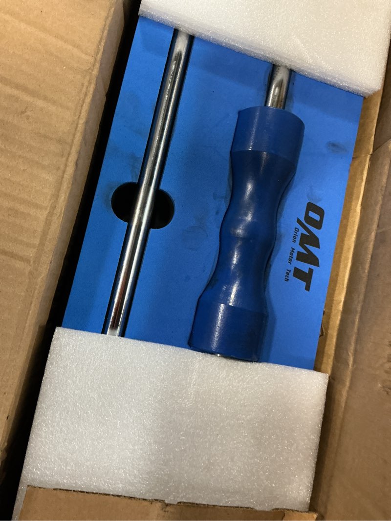 Condition photo showing Good Condition for Orion Motor Tech CV Axle Removal Tool, 4 pc. Axle Puller Set with 50 & 64 mm CV Joint Forks Heavy-Duty Slide Hammer, CV Shaft Removal Tool for Ford Taurus Mercury Sable SVT Raptor Lincoln Navigator