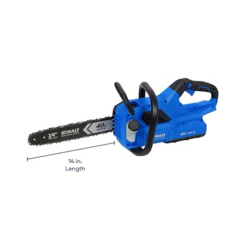 kobalt gen4 40-volt 14-in battery 4.0 ah chainsaw