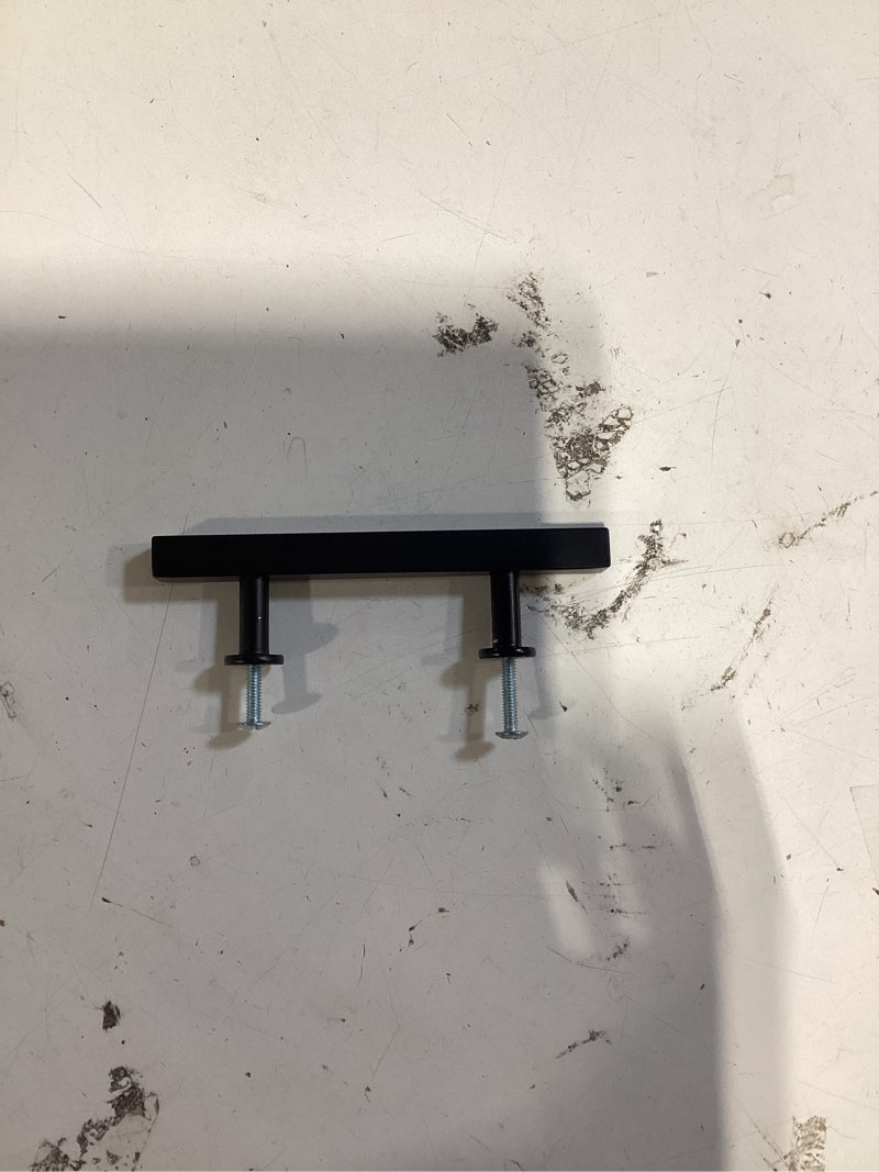 Condition photo showing As Is for origin 21 gunnar 2-1/2-in (64mm) center to center matte black square bar drawer pull