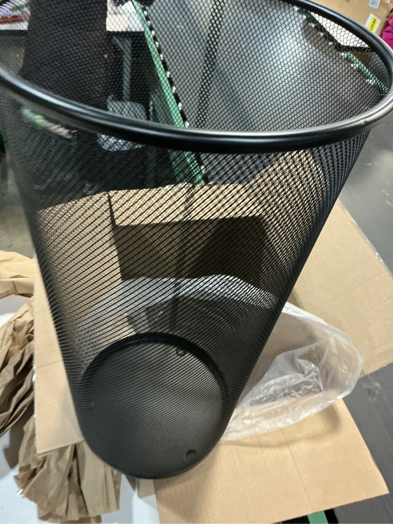 Condition photo showing Good Condition for Mind Reader Umbrella Stand, Multi-Purpose Mesh Storage Stand, Organizer for Office and Entryway, Metal Mesh, Black Black Single Stand