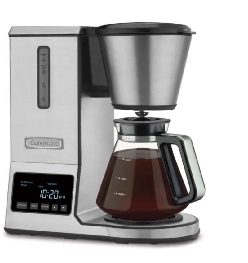 Cuisinart PurePrecision 8-Cup Pour-Over-Coffee Brewer - Stainless Steel - CPO-800P1: SCAA Certified, Digital Display, 1800W