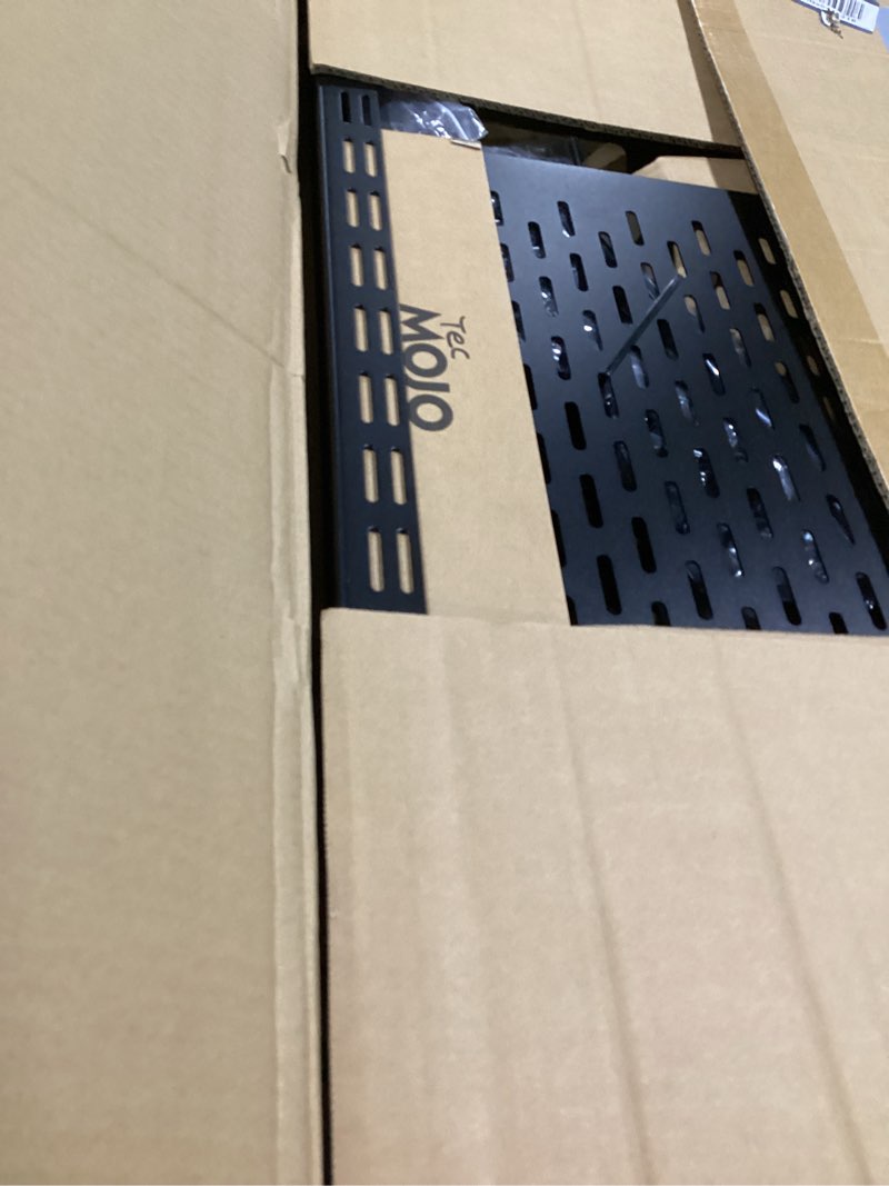 Condition photo showing Good Condition for tecmojo 20u open frame network rack for it & av gear, av rack floor standing or wall mounted,with 2 pcs 1u rack shelves & mounting hardware,network rack for 19" networking,audio and video device 20u av rack