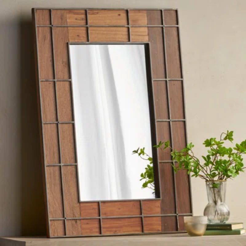 Retro Square Decorated Mirror ( 40” x 28”in) 