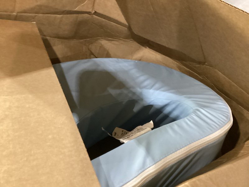 Condition photo showing As Is for my brest friend super deluxe nursing pillow for breastfeeding and bottlefeeding with lumbar support, convenient pocket and removable slipcover, professional blue super deluxe