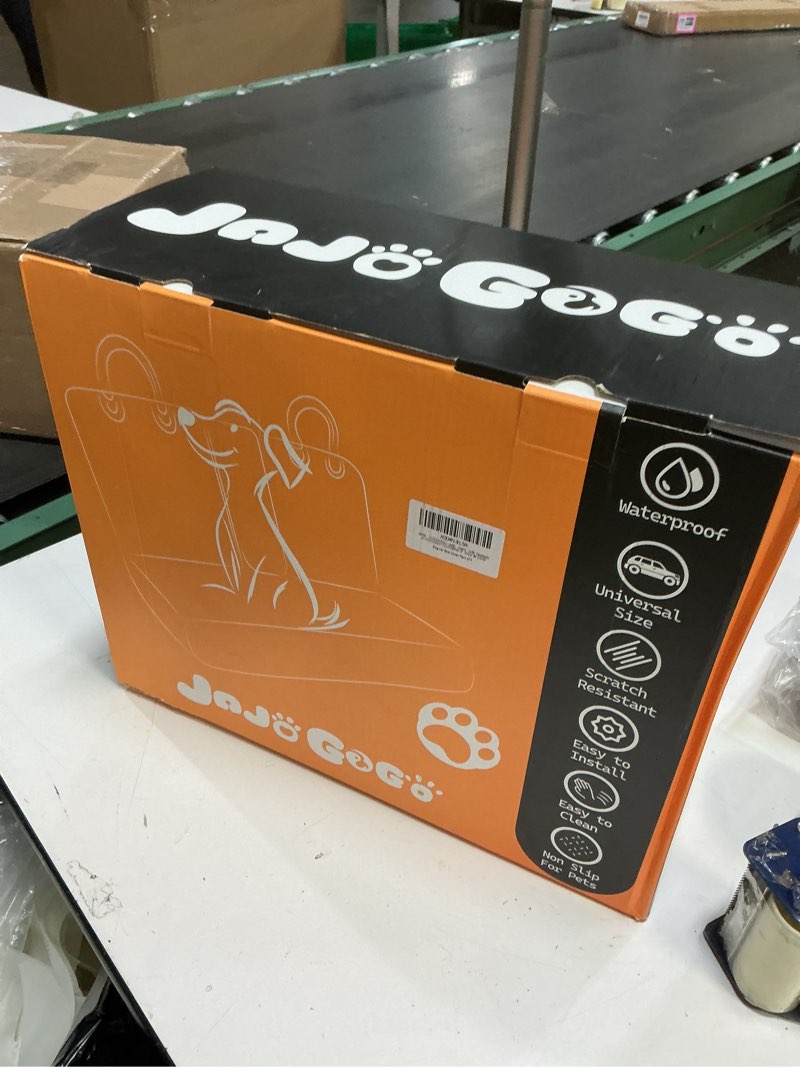 Condition photo showing New/Like New for Leather Back Seat Extender for Dogs, Waterproof Dog Car Seat Covers for Back Seat with Hard Bottom, Dog Hammock for Car SUV and Truck?With Anti Scraatch Mesh Window and Retractable Belt Harness) Black and Brown L - Car / Mid-Size SUV / Mid-Size Truck