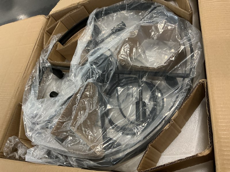 Condition photo showing Good Condition for Modern Black Crystal Chandeliers,24” Ceiling Round Chandelier,Luxury Flush Mount Pendant Light Fixture with Chain Farmhouse 4 Tiers K9 Chandelier for Dining Room Bedroom Foyer