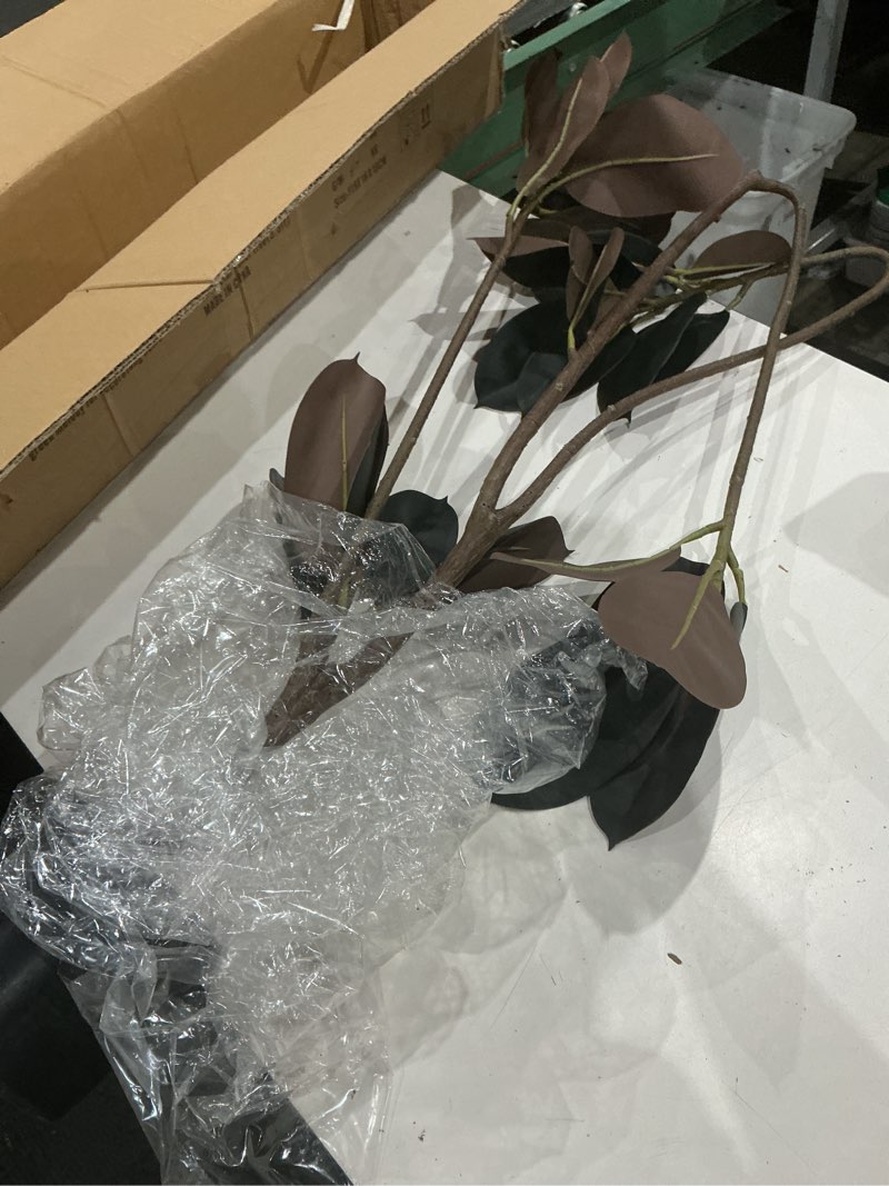 Condition photo showing As Is for afand artificial rubber tree,5.3ft tall fake plants artificial rubber plants for indoor, fake trees for office home living room floor patio greening porch decor?
