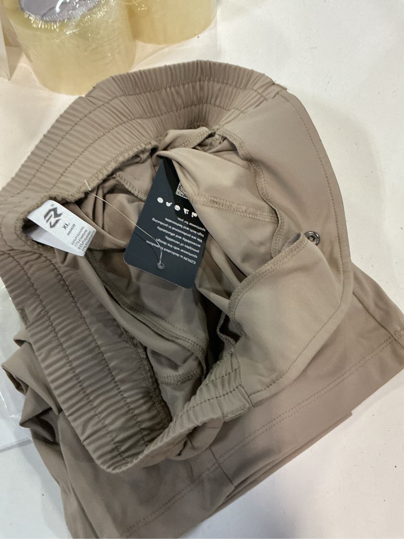 Condition photo showing New/Like New for women's wide leg golf dress pants 27\"/29\"/31\" flowy travel work slacks trousers upf 50+ business casual outfits palazzo pants 27\" inseam x-large dusty khaki