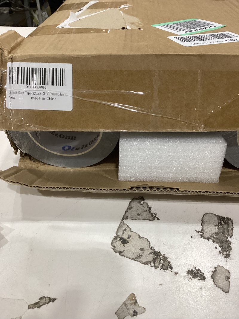 Condition photo showing New/Like New for 22 Pack Silver Duct Tape Bulk, 2 inch X 660 Yards, Heavy Duty Waterproof, Strong No Residue All-Weather Duct Tape, Tear by Hand, Multi-Use for Indoor & Outdoor Repairs, Industrial, Professional Use 2 inch x 30 Yards-22 rolls Grey